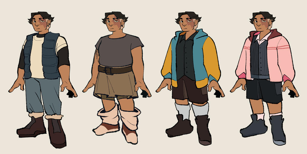 4x Fullbody Reference Flats