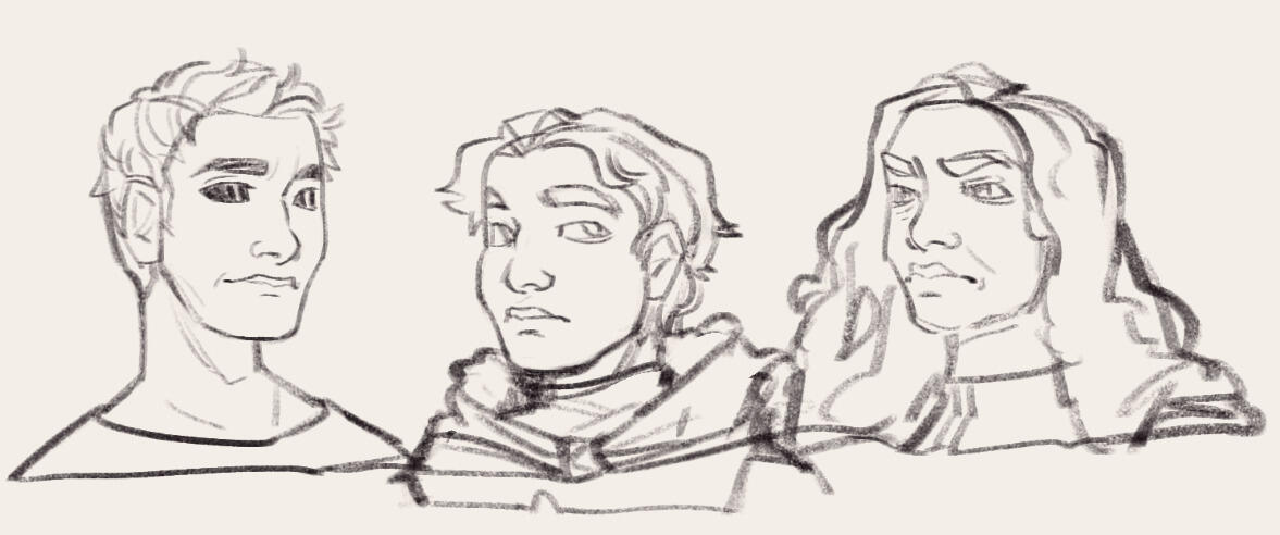 3x Bust Sketch